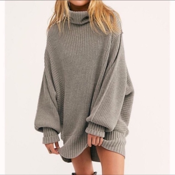 Free People Sweaters - NWT Free People Cocoa Oversized Turtleneck Sweater